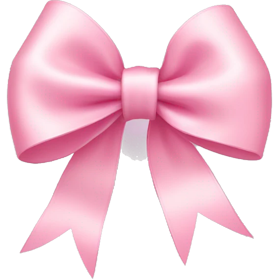 light pink ribbon bow emoji