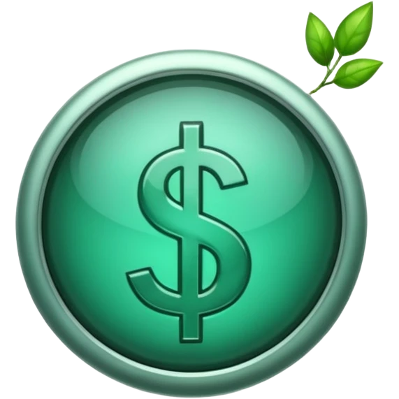 simbolo del dolar en verde  emoji
