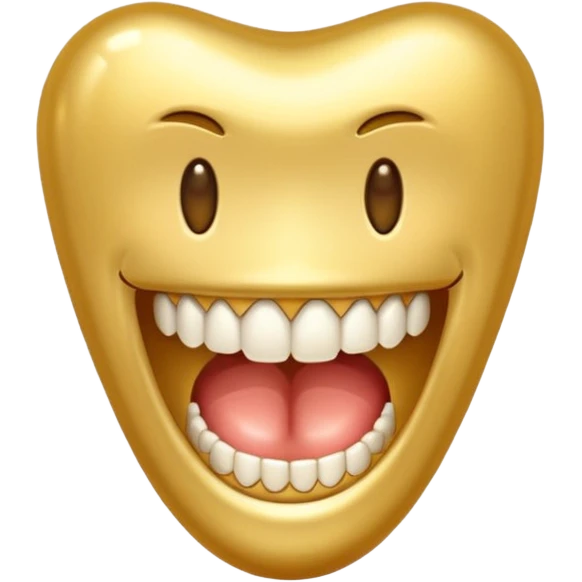gold tooth no face emoji