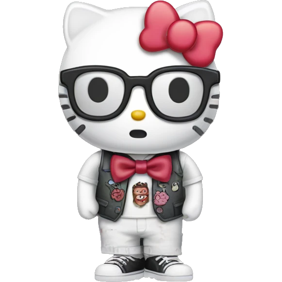 Zombie nerd hello kitty  emoji