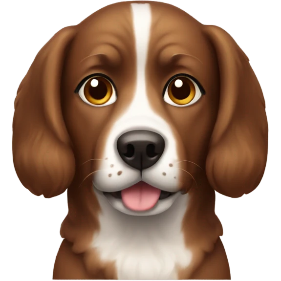 Brown hair dog  emoji