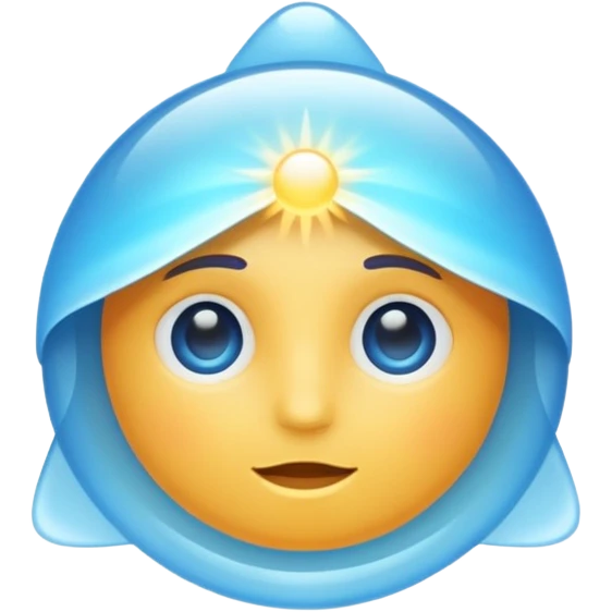 A light blue ray emoji
