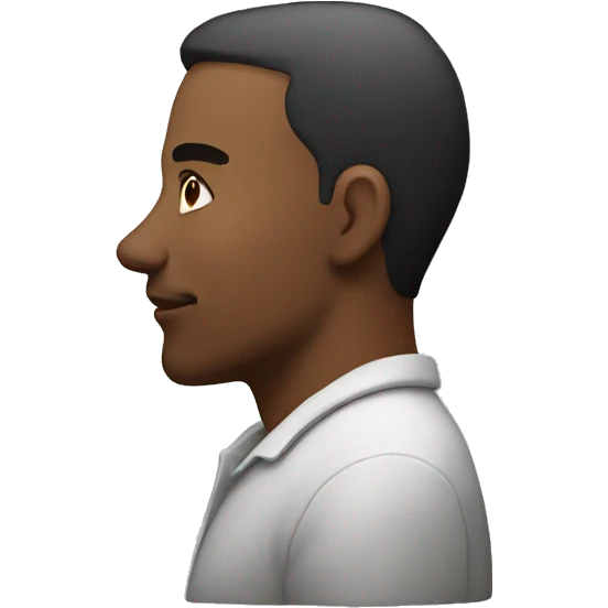 Man side profile looking sideways emoji