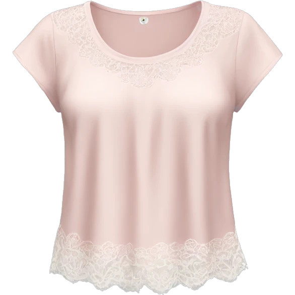 light pink top with lace emoji
