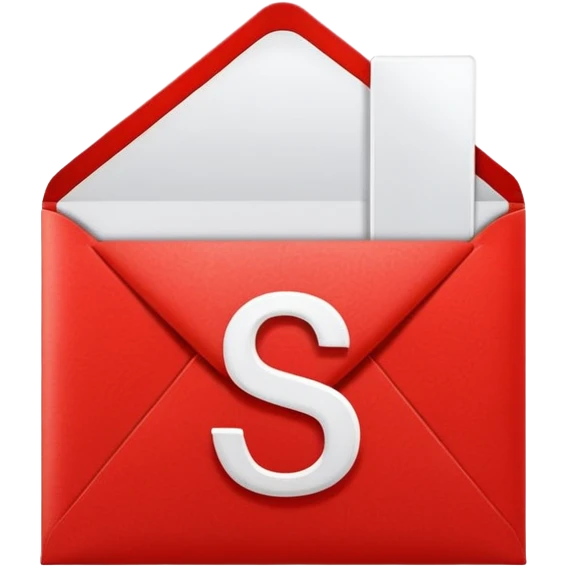 christmas red envelope with white "S" logo emoji