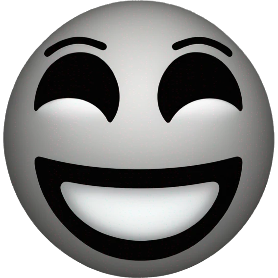 black smiley face emoji