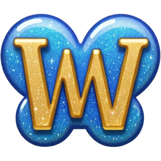 The word wonderful with glitter emoji