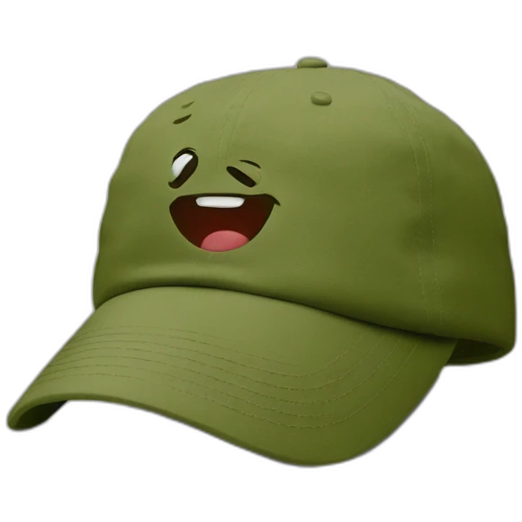 olive green dad cap emoji