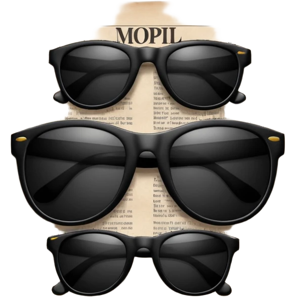 Sunglasses on newspaper emoji