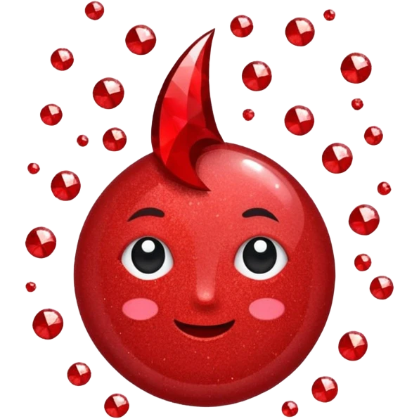 red glitter sleep Zzz emoji