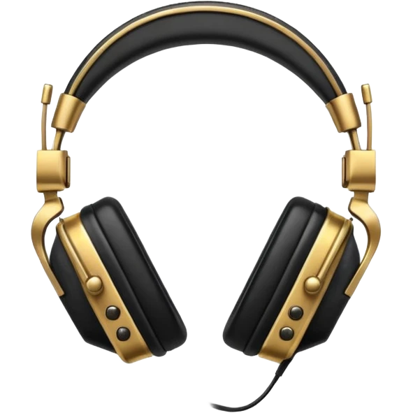 Icon of headphones with square ear pads in the Marshall style. emoji