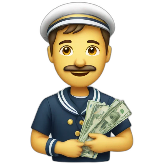 sailer with money emoji