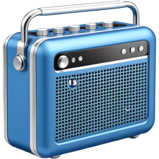 Portable Music Amplifier blue emoji
