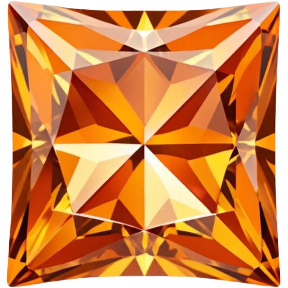 orange princess cut diamond emoji