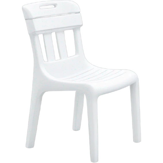 White plastic garden chair emoji