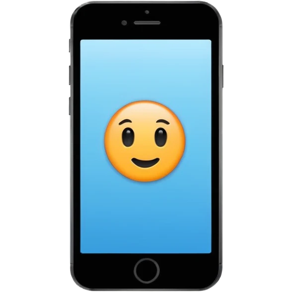 Minimalistic flat vector icon, iOS style, thin black contour on white emoji