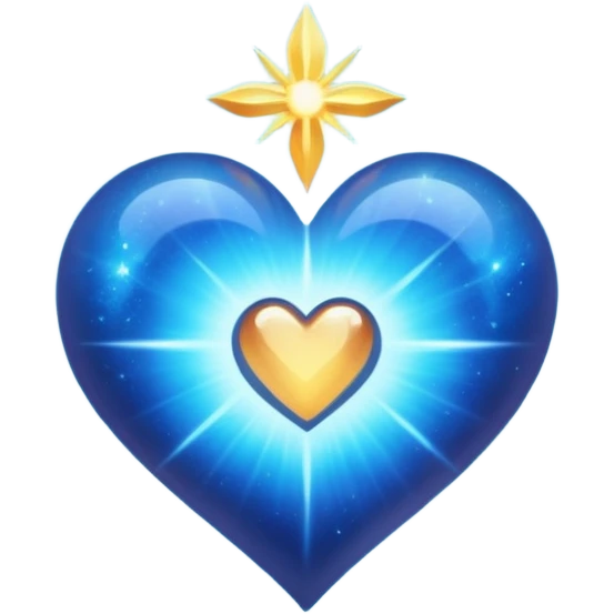 Blue cosmic spiritual heart emoji