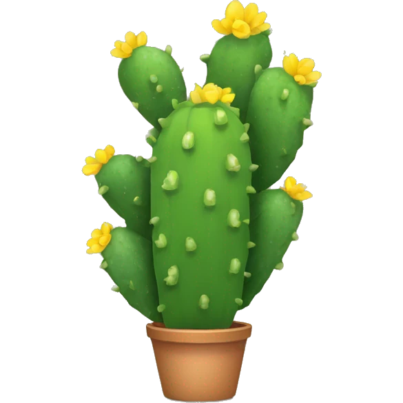 single flat Nopal without pot emoji