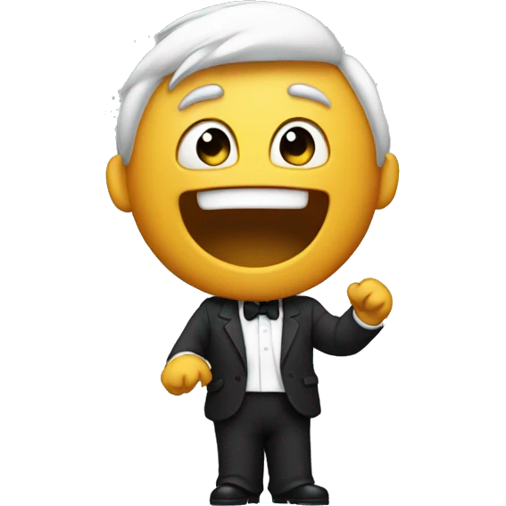 Donald Craig on stage singing  emoji