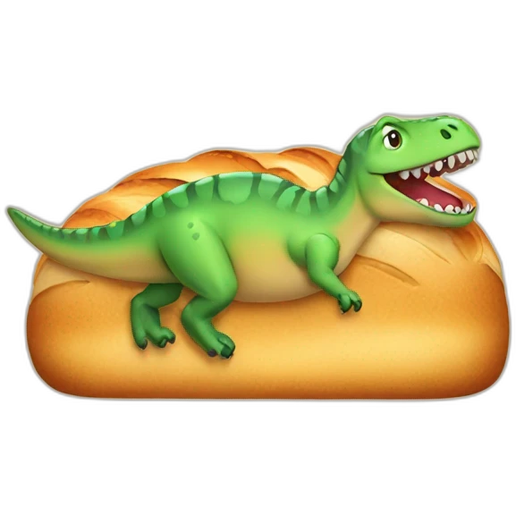 bread with dinosaur emoji