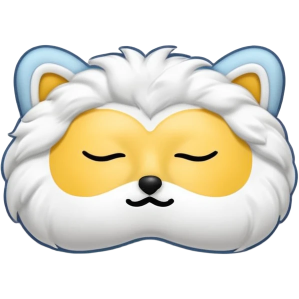 Fluffy sleeping mask  emoji