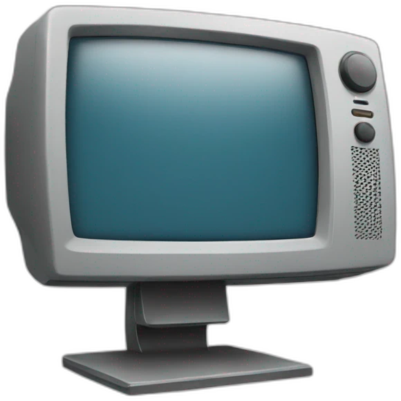 monitor with alert sign in it emoji