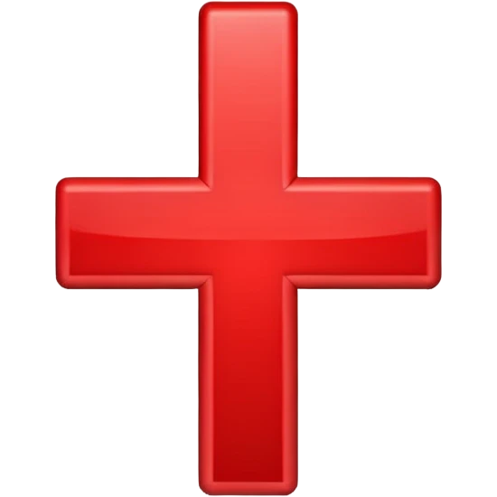 red medical cross symbol on a white background emoji