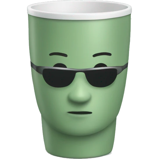 Sage green tumbler cup emoji