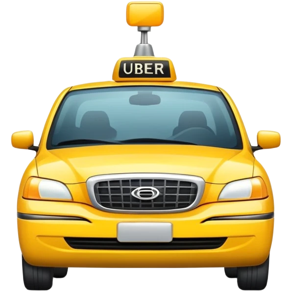 uber taxi yellow emoji