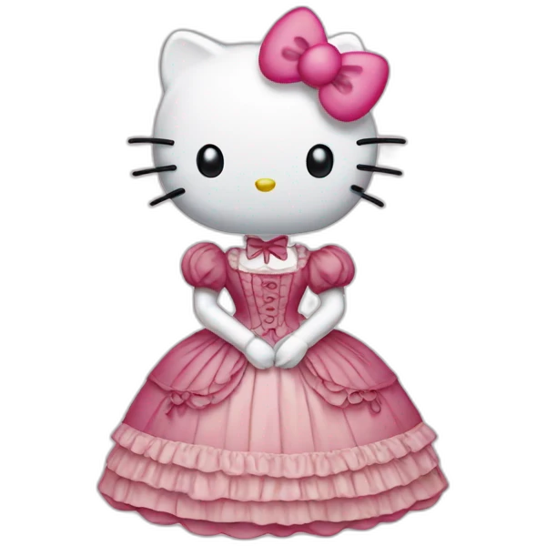 Victorian hello kitty emoji