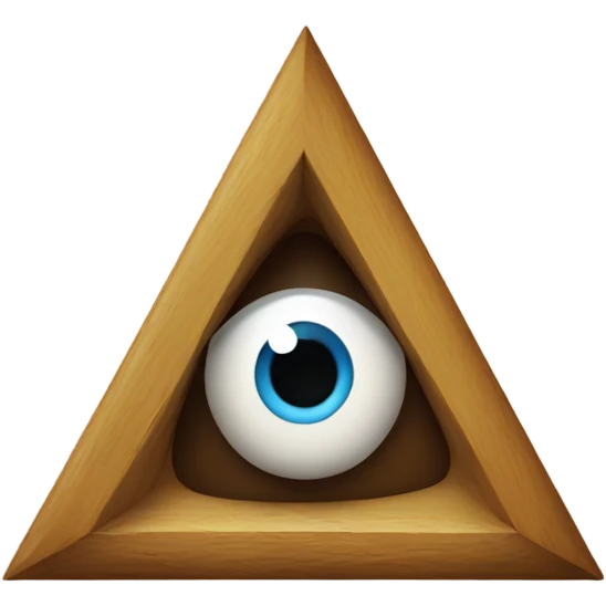 Triangle with an eye in the center emoji