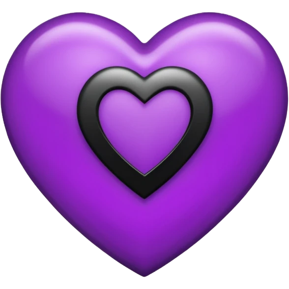 purple heart qith black hertagram on it emoji