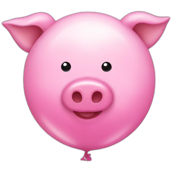 pink pig balloon emoji