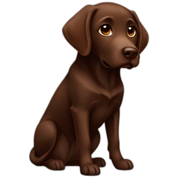 Labrador Retriver chocolate color looks like Harry Potter emoji