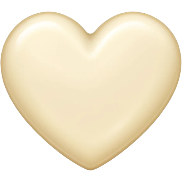 Cream heart emoji