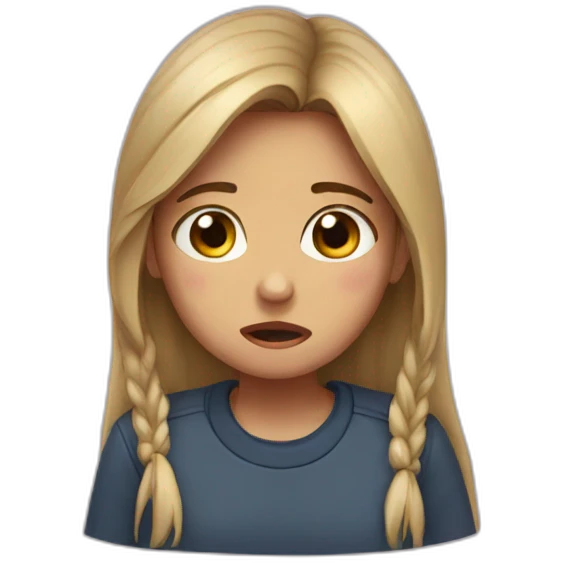 Girl crying  emoji