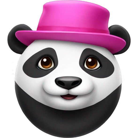 A panda with a pink hat emoji