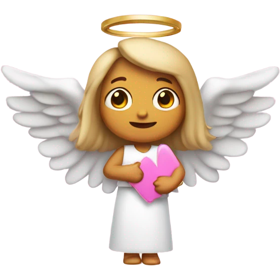 An angel holding a pink sign that says don’t crash out emoji
