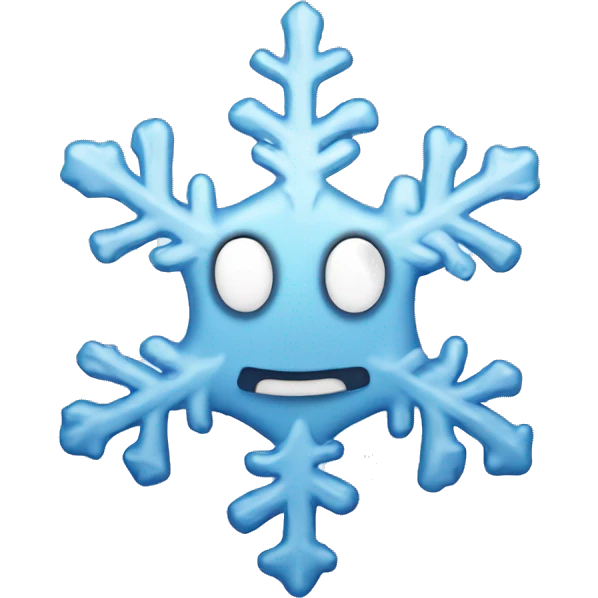 Melting snowflake emoji