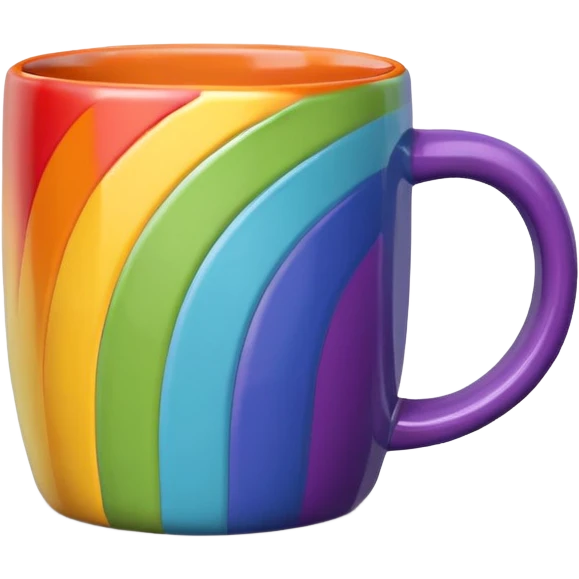 rainbow mug emoji