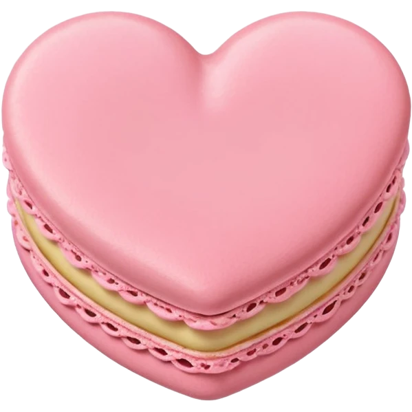 pastel macaron heart emoji