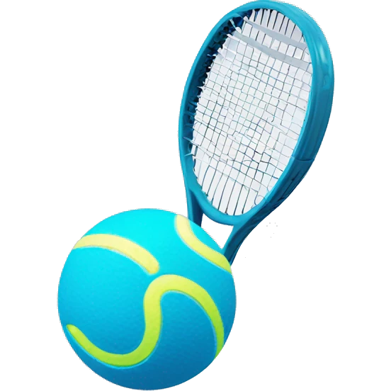 A pastel blue tennis ball emoji