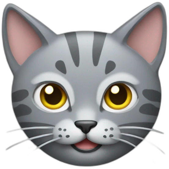 Grey cat knife emoji