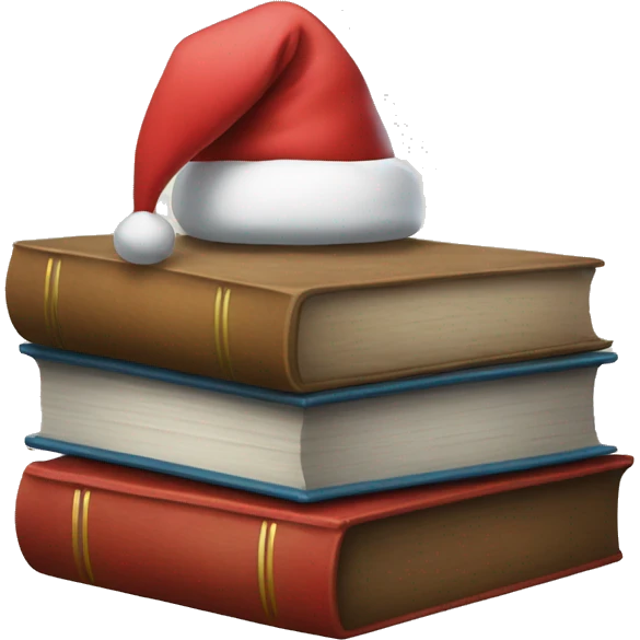 santas stacked books emoji