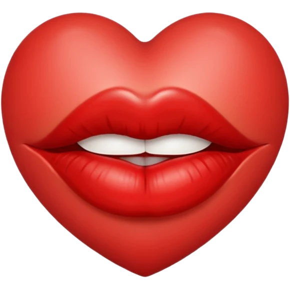 lips and kisses inside a heart emoji