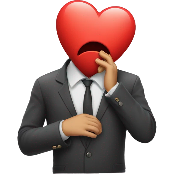 Heart with Facepalm emoji