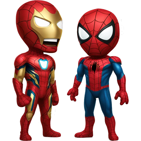 spiderman and ironman laughing emoji