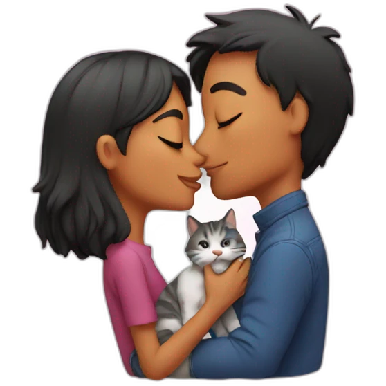 kiss with cat emoji