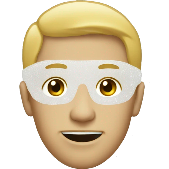 White glitter emoji
