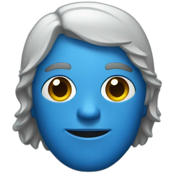 Blue consolador emoji